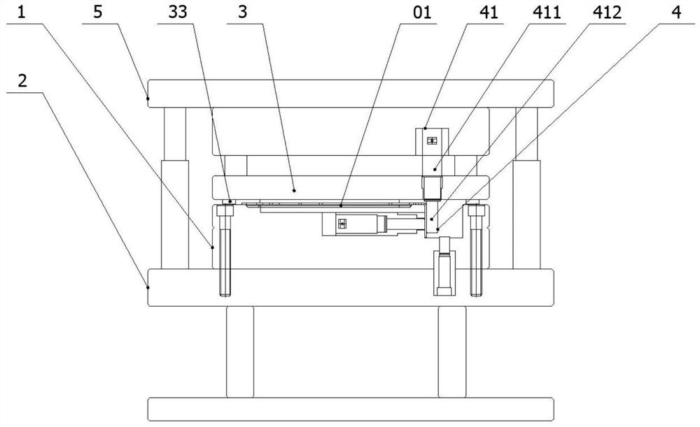 Composite bending jig and composite bending method for U-shaped structure support