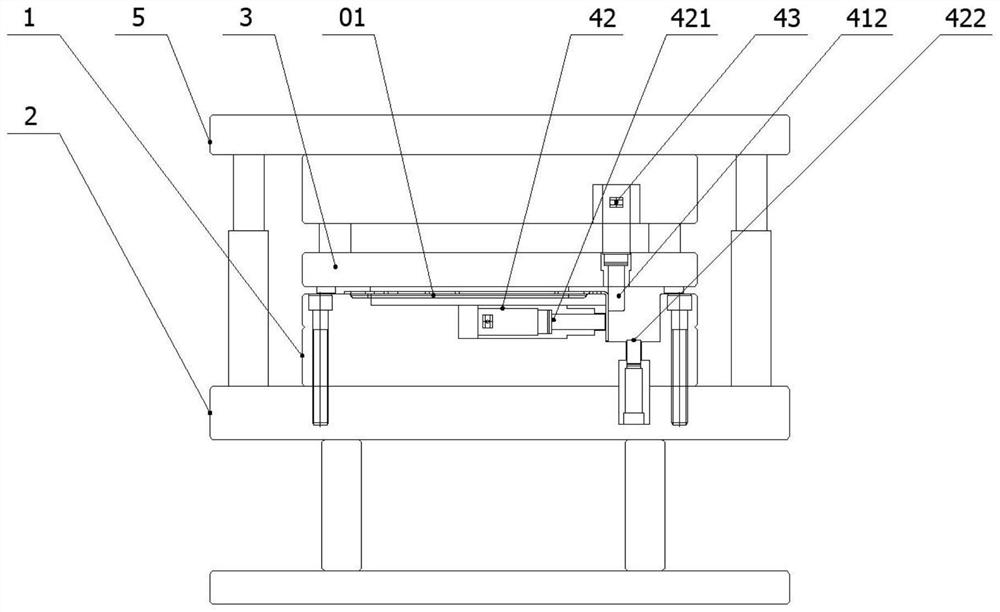 Composite bending jig and composite bending method for U-shaped structure support