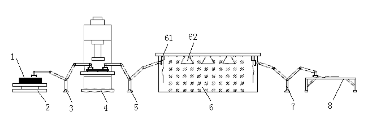 Multi-station continuous hot stamping production line and method