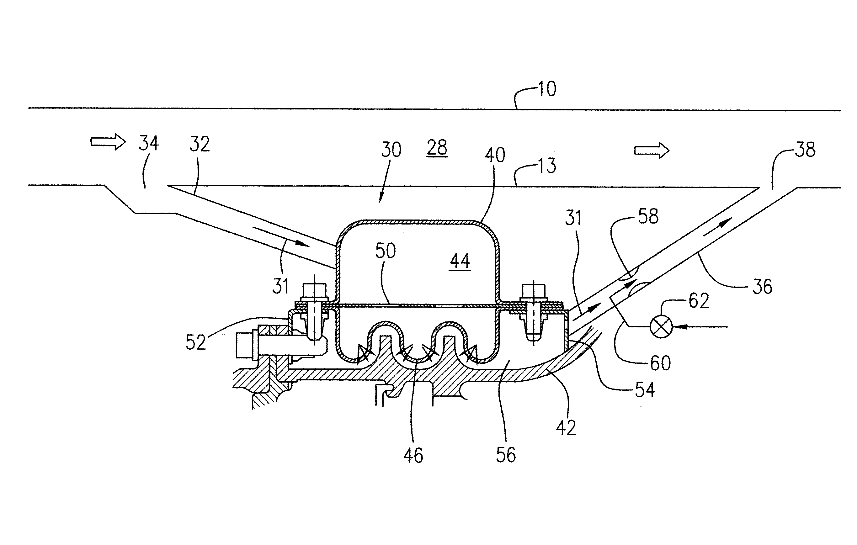 Active turbine tip clearance control system