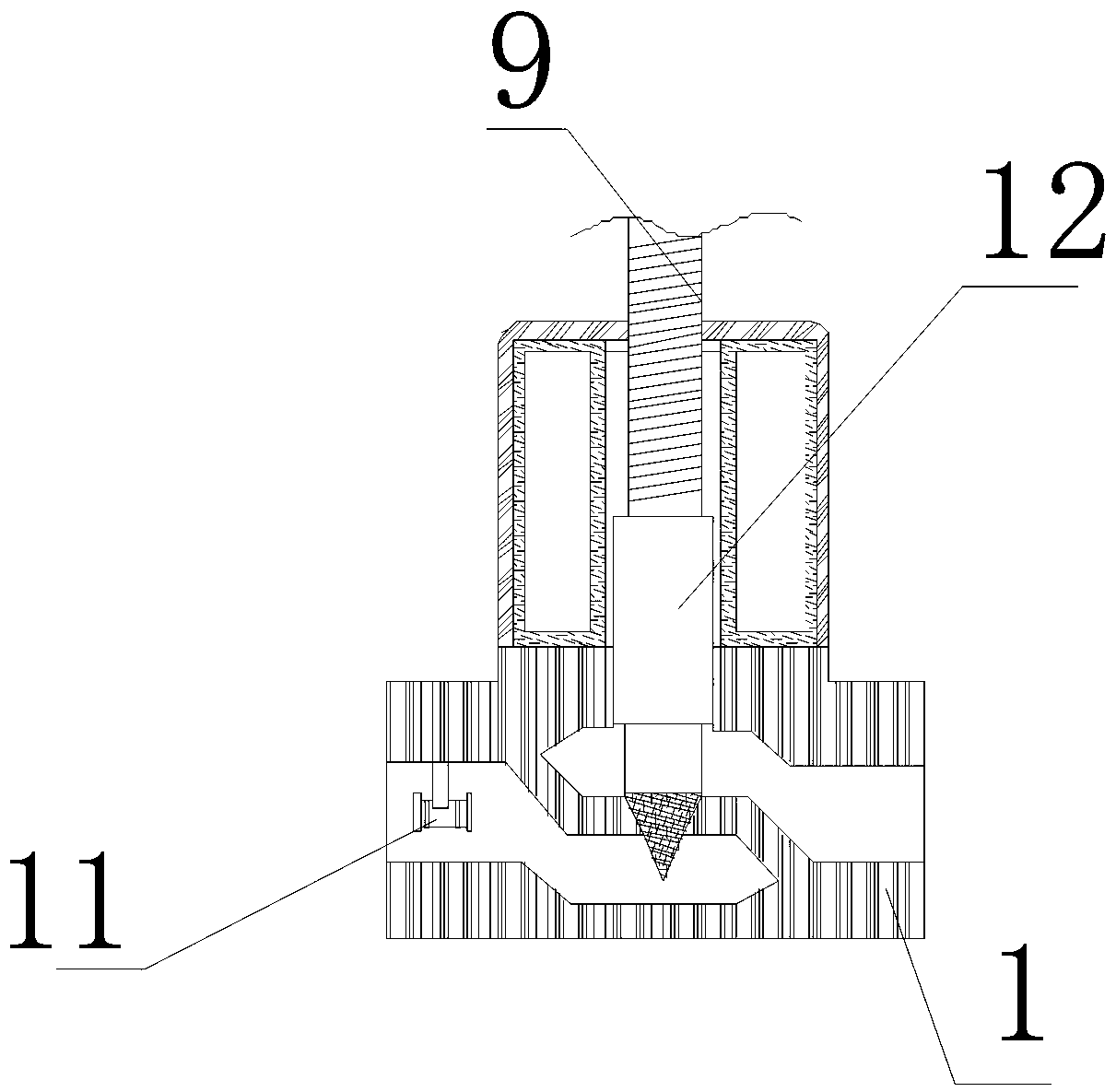 A high-pressure direct-flow stop valve