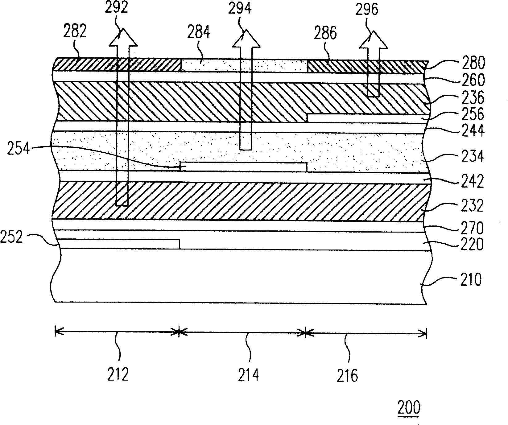 Stack organic electroluminescent cell and its manufacturing method