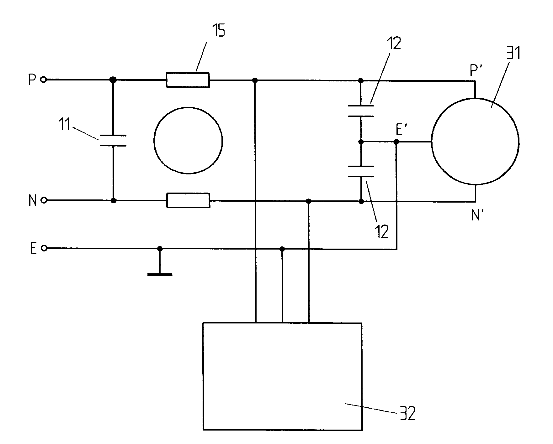 Active emc filter for machine tools