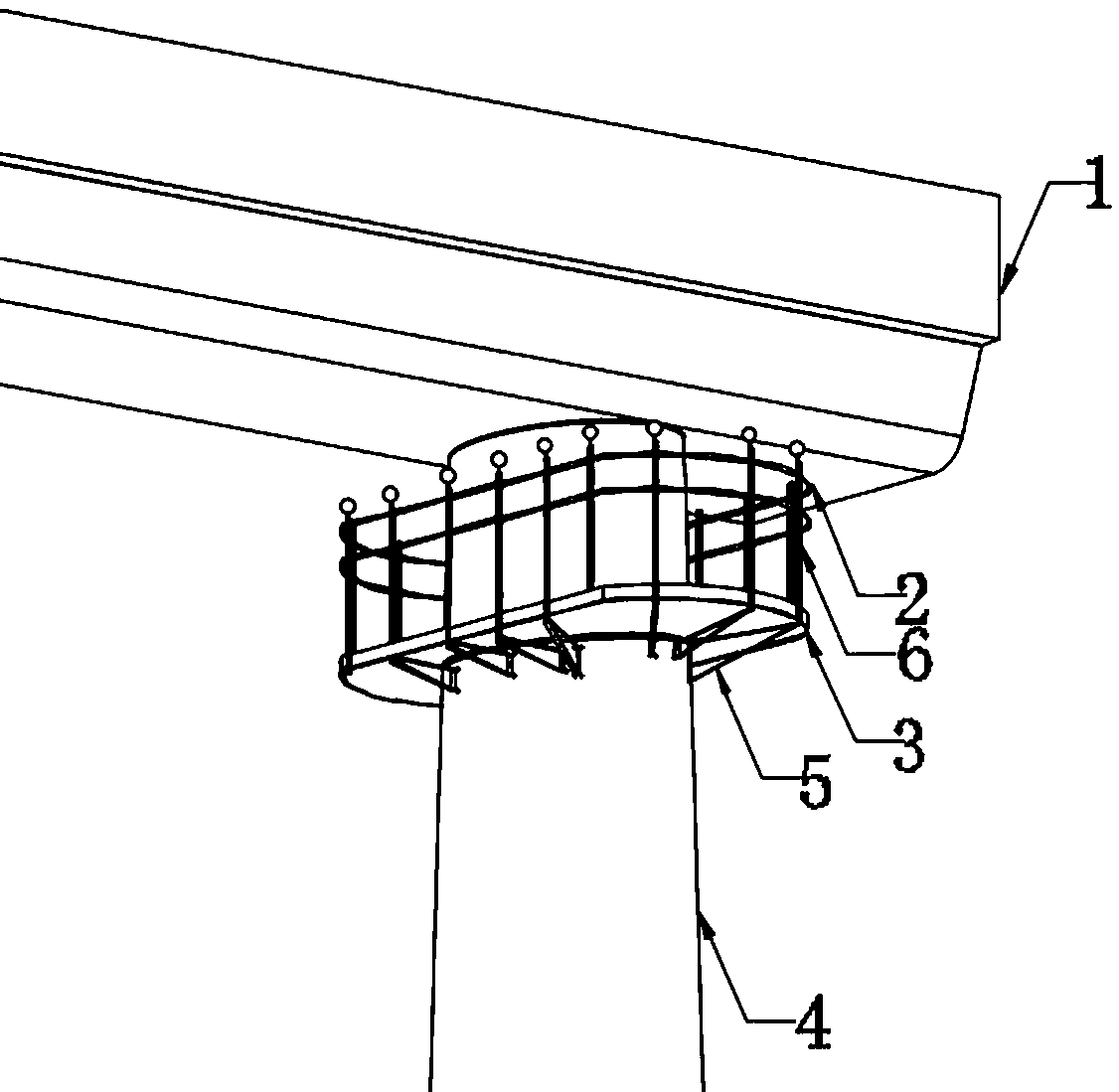 Maintenance railing for viaduct connecting parts