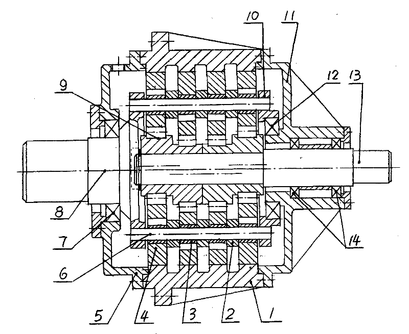 Soil pressure balance shield machine hypocycloid speed reducer