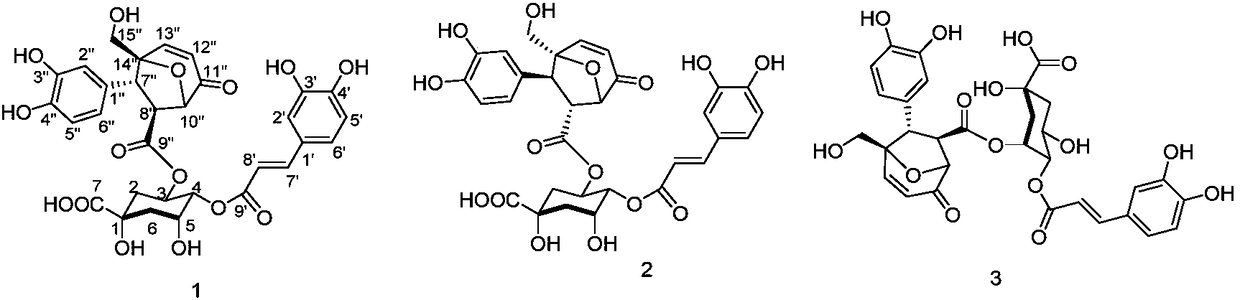 Compound extracted from chrysanthemum morifolium, pharmaceutical composition of compound and application of pharmaceutical composition in prevention and treatment of neurodegenerative diseases