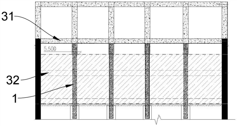 Construction technology for large-depth semi-reverse excavation and steel pipe column inner supporting structure