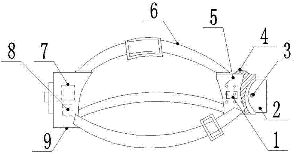 Head lamp detecting oxygen concentration in real time