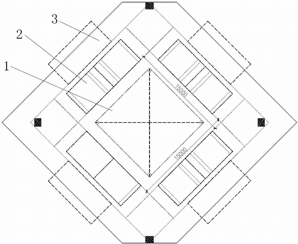 Stage system capable of being watched from multiple azimuths