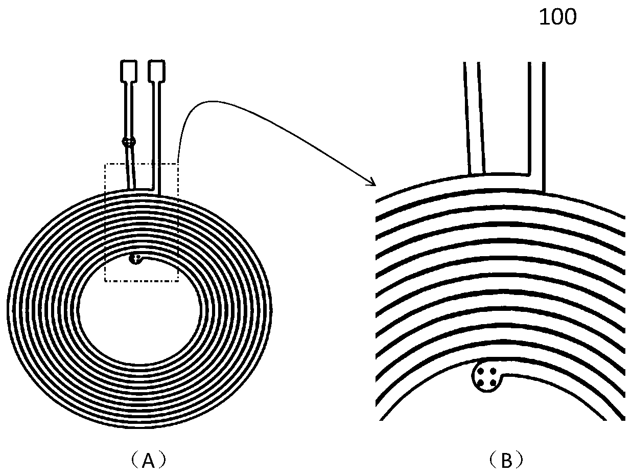 A high-efficiency wireless charging receiving antenna