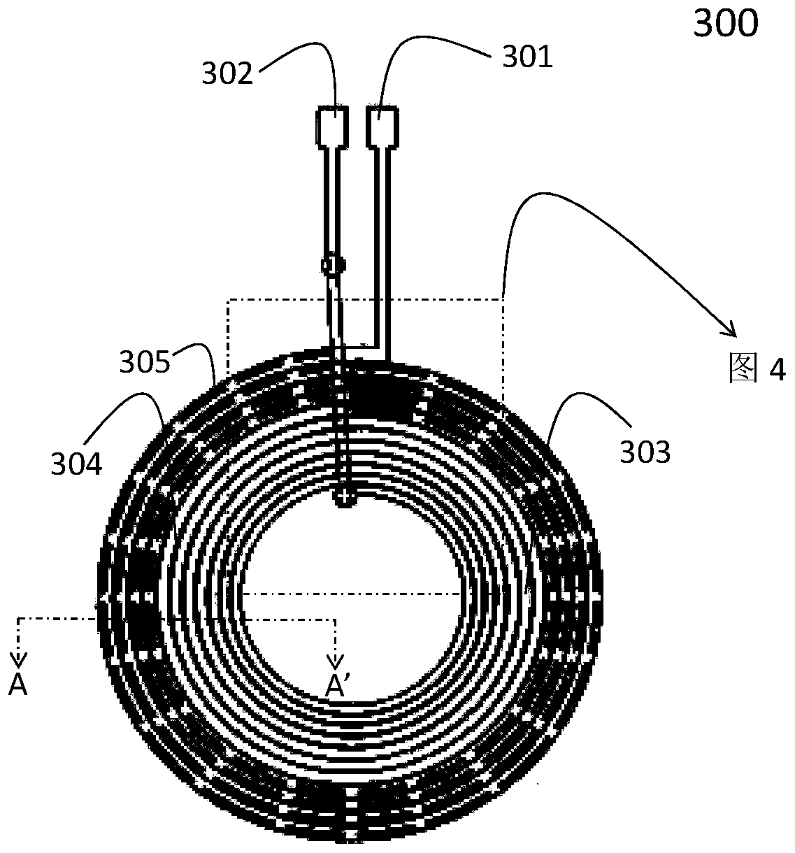 A high-efficiency wireless charging receiving antenna