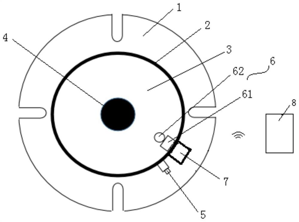 Oil chromatography on-line discharged oil collecting device