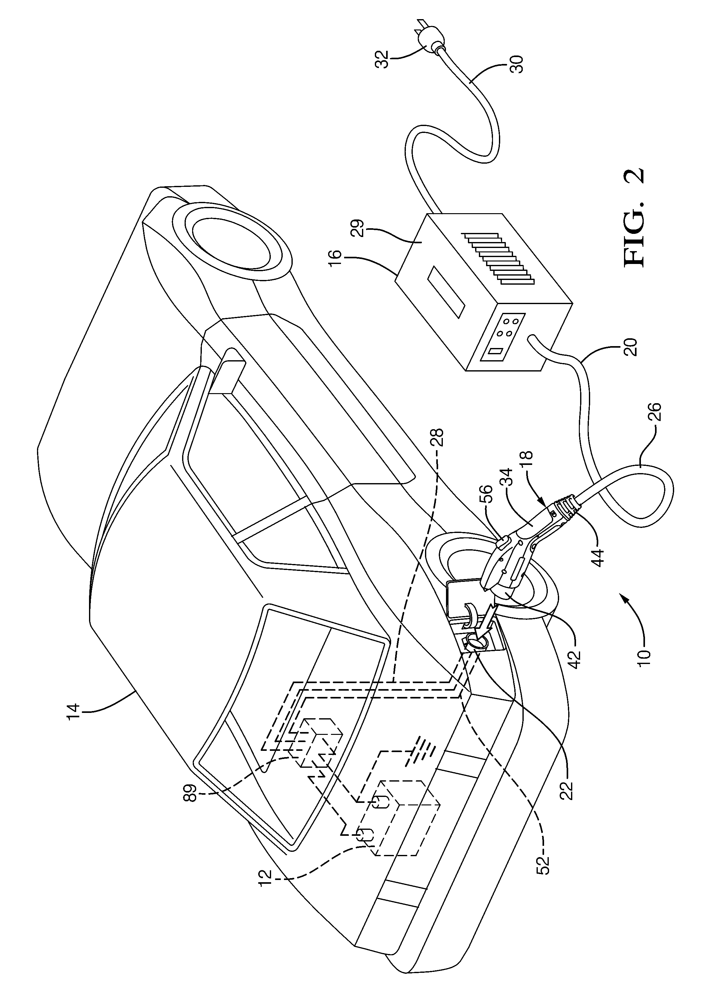 Battery charger having non-contact electrical switch