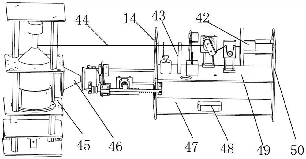 A controllable self-protection small tether ejection release mechanism