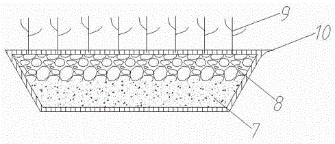 Lifting wall-mounted type ecological protection belt for hardening riverway