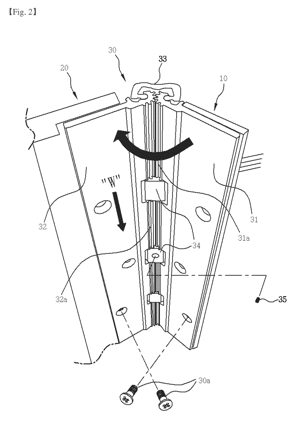 Door hinge height adjusting device for rotating door