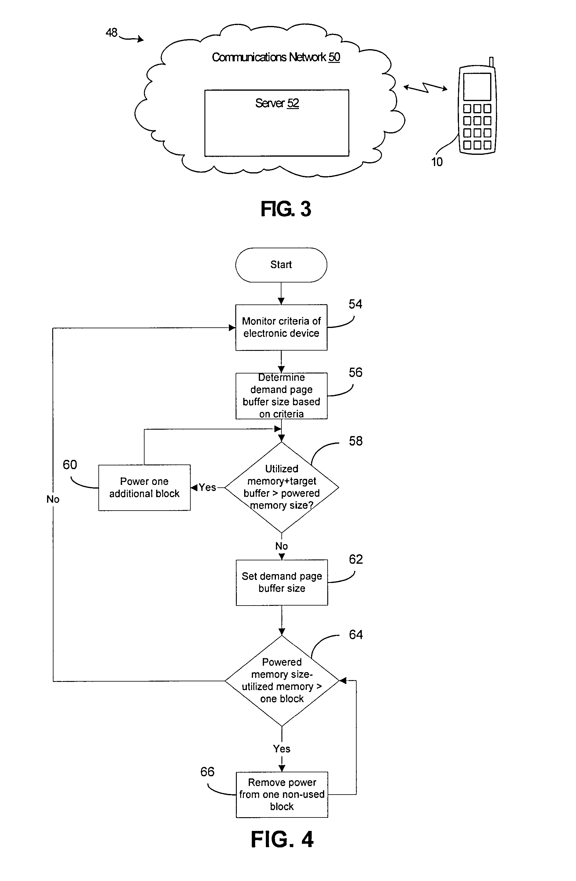 Dynamic page on demand buffer size for power savings