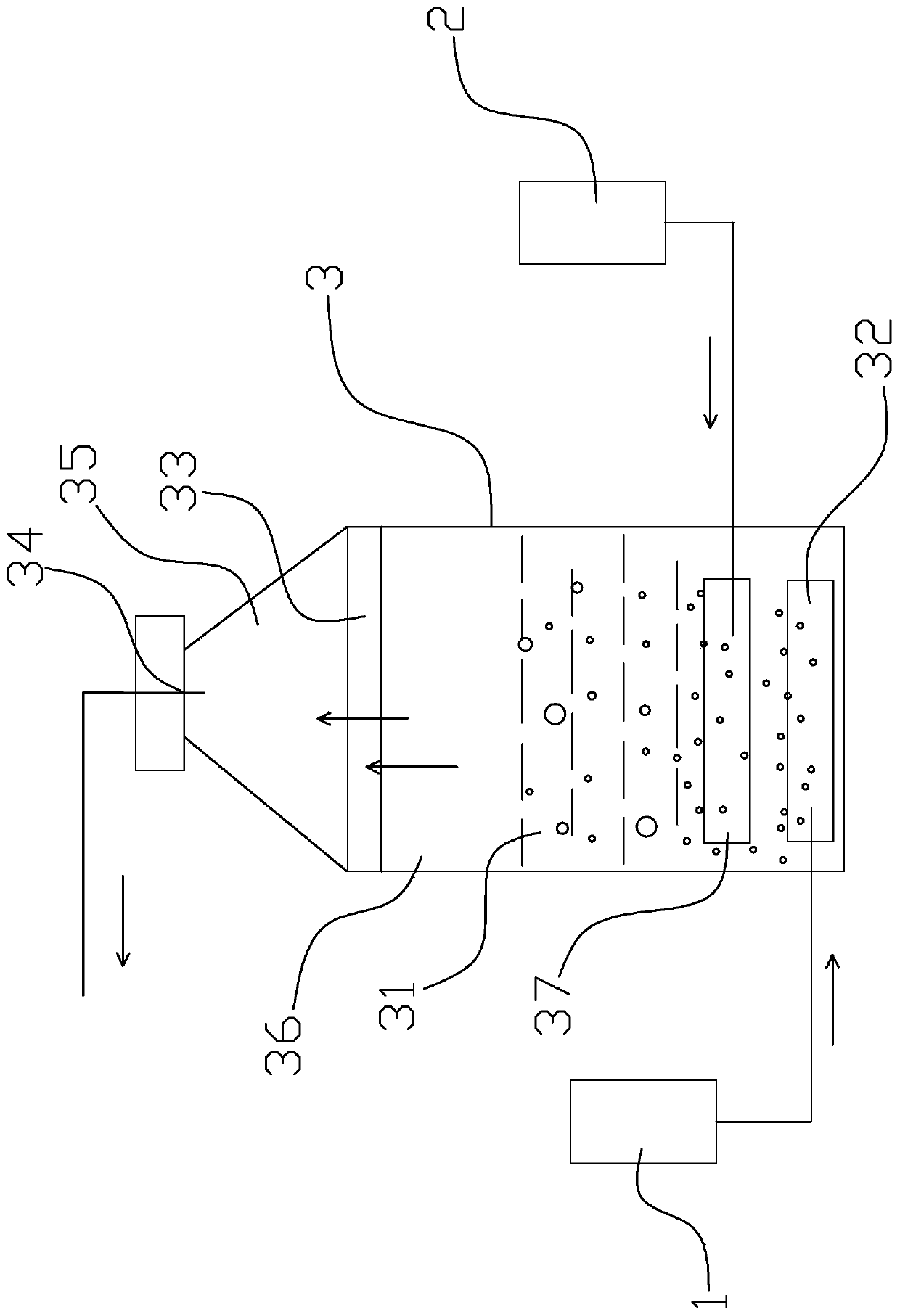 Safe mixing device of hydrogen-containing mixed gas and mixing method thereof