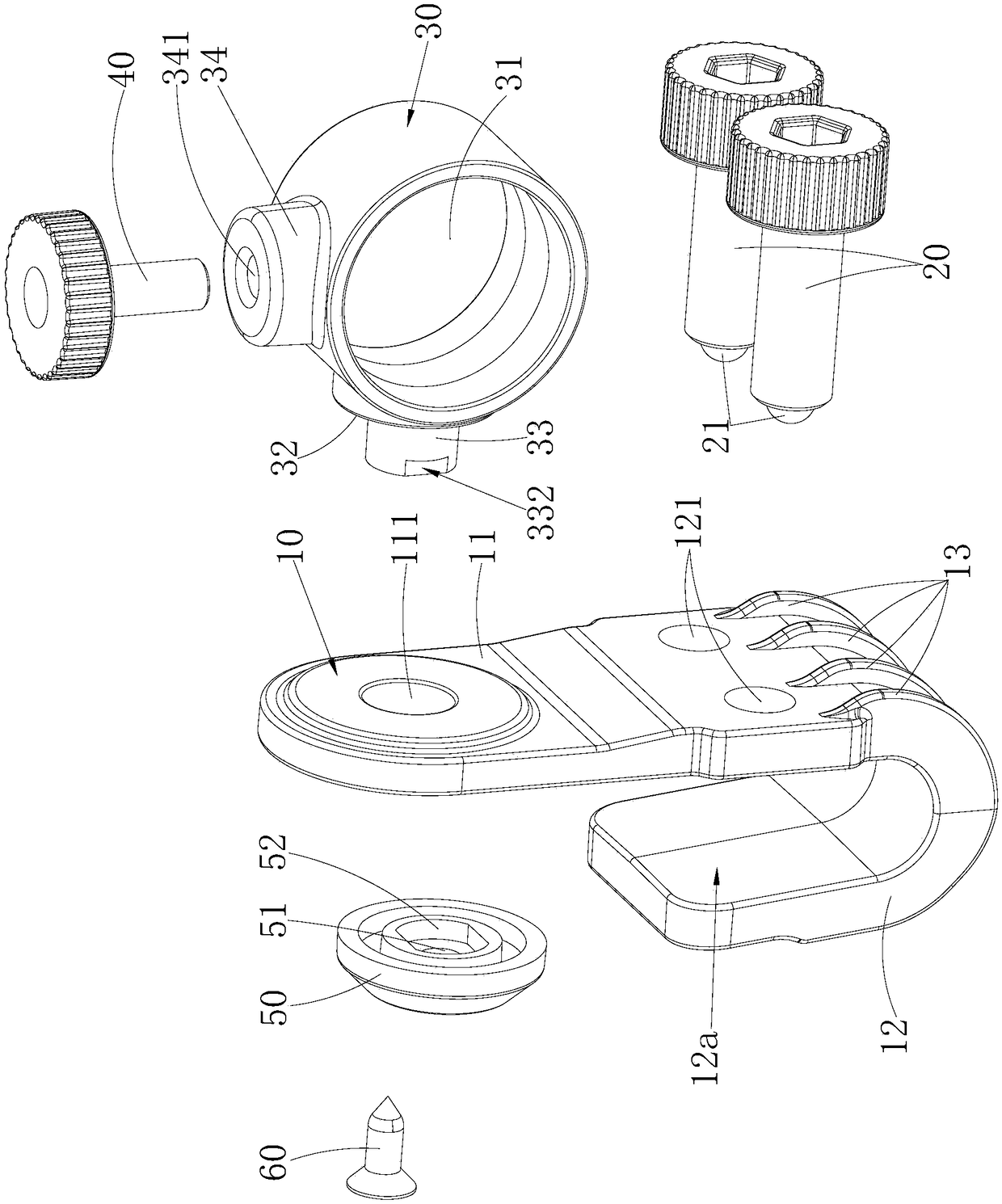 Lamp connector for helmet and helmet device