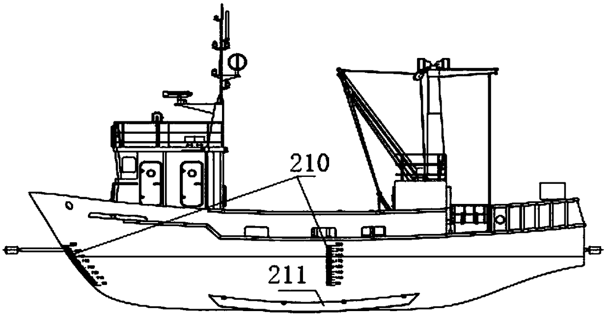 Experimental device and method for ship's hydrostatic performance