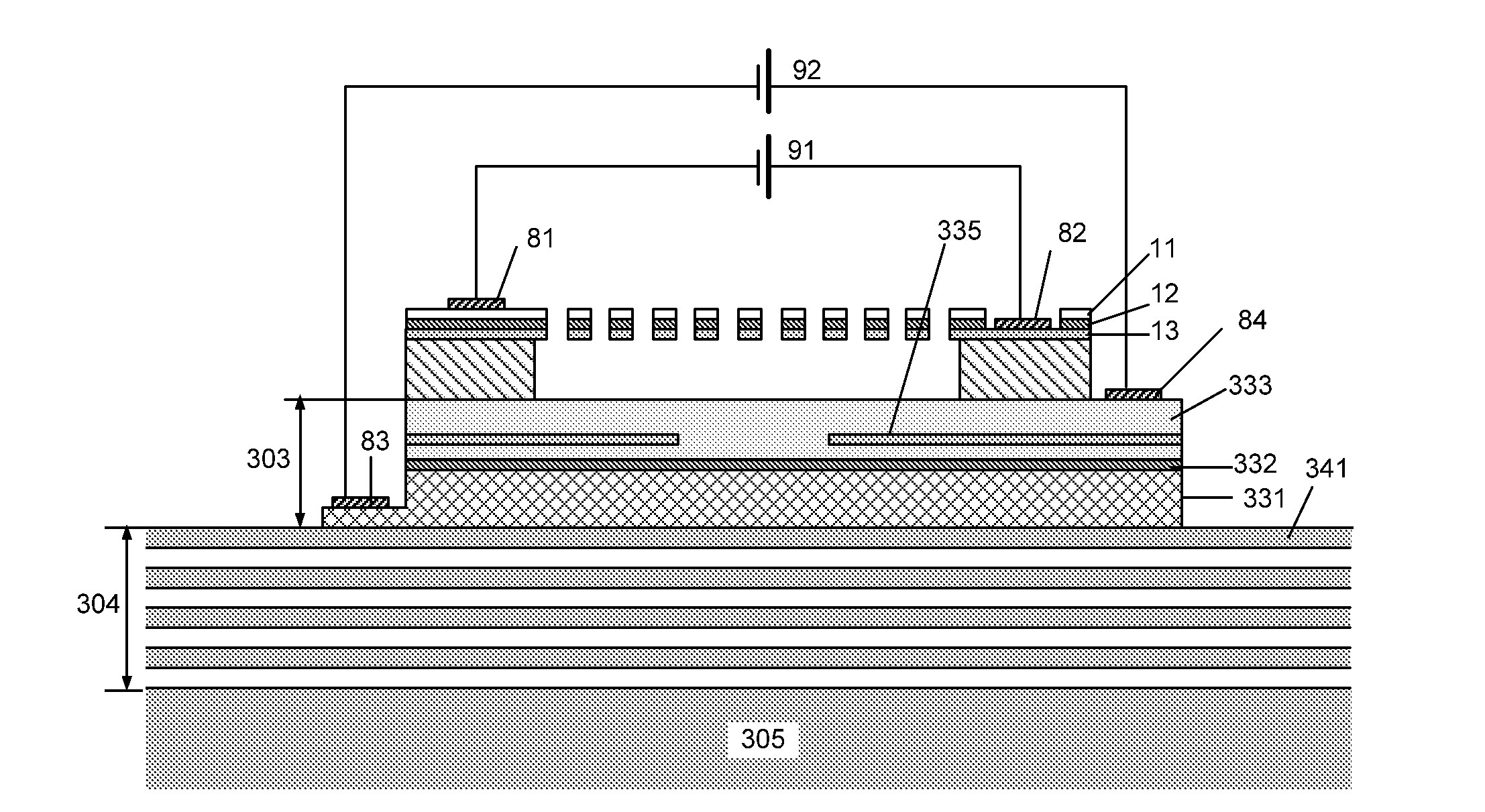 Reflectivity-modulated grating mirror