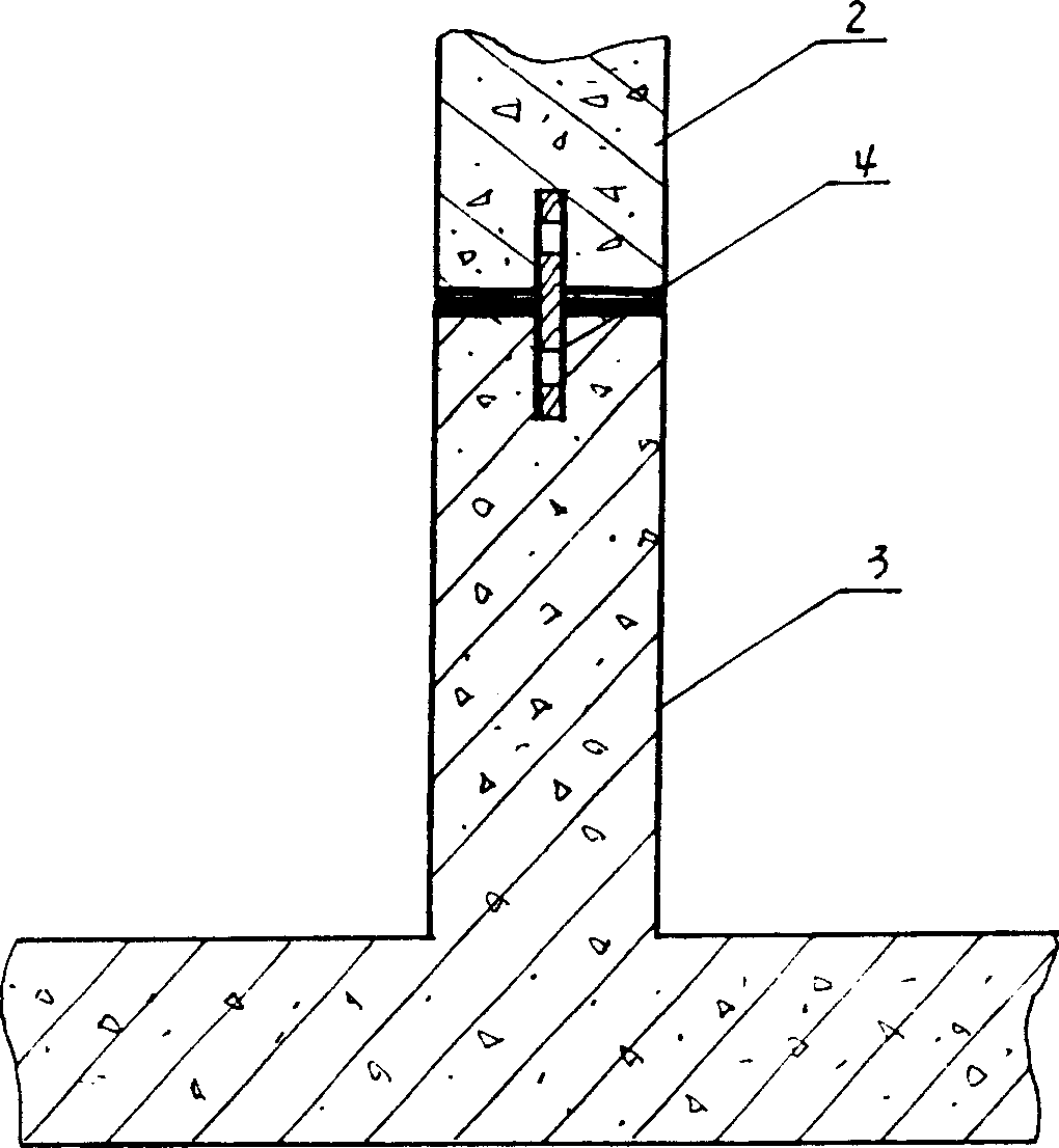 Self-erecting guard wall structure of grid underground wall