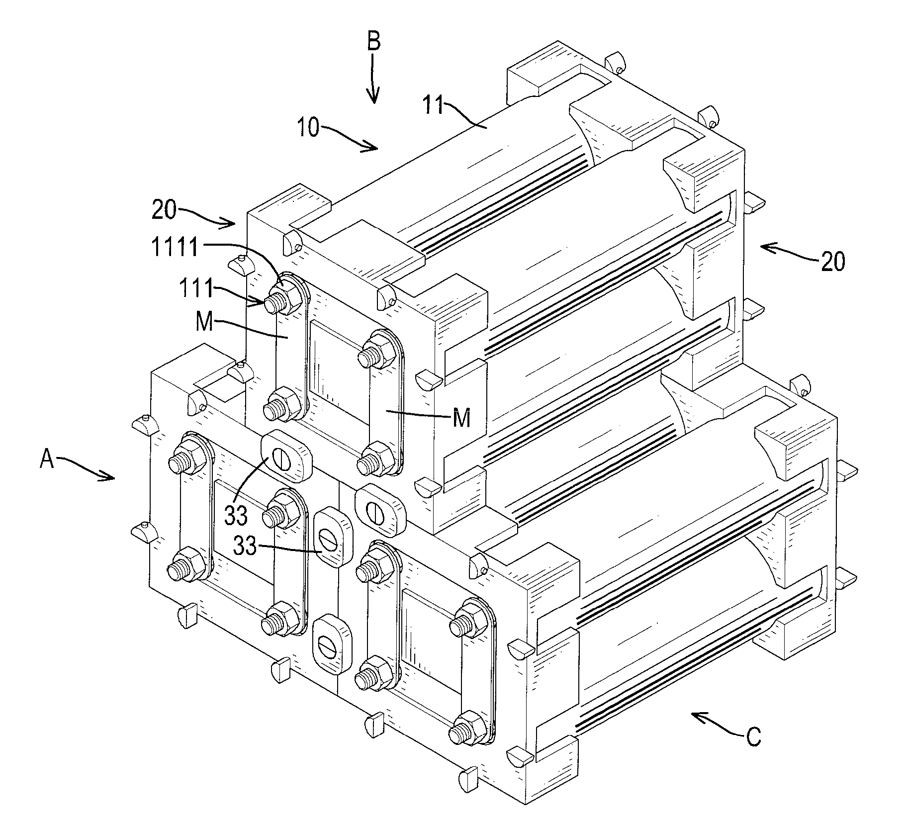 Battery assembling device