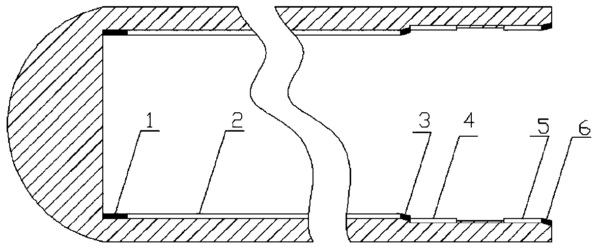 Laser cladding method for inner wall of hydraulic support oil cylinder