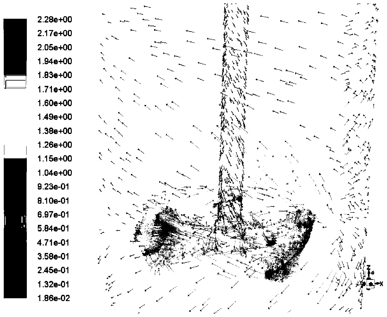 Dynamic and static combined stirring system and process for preparing chromium salt by using chromite liquid phase oxidation method