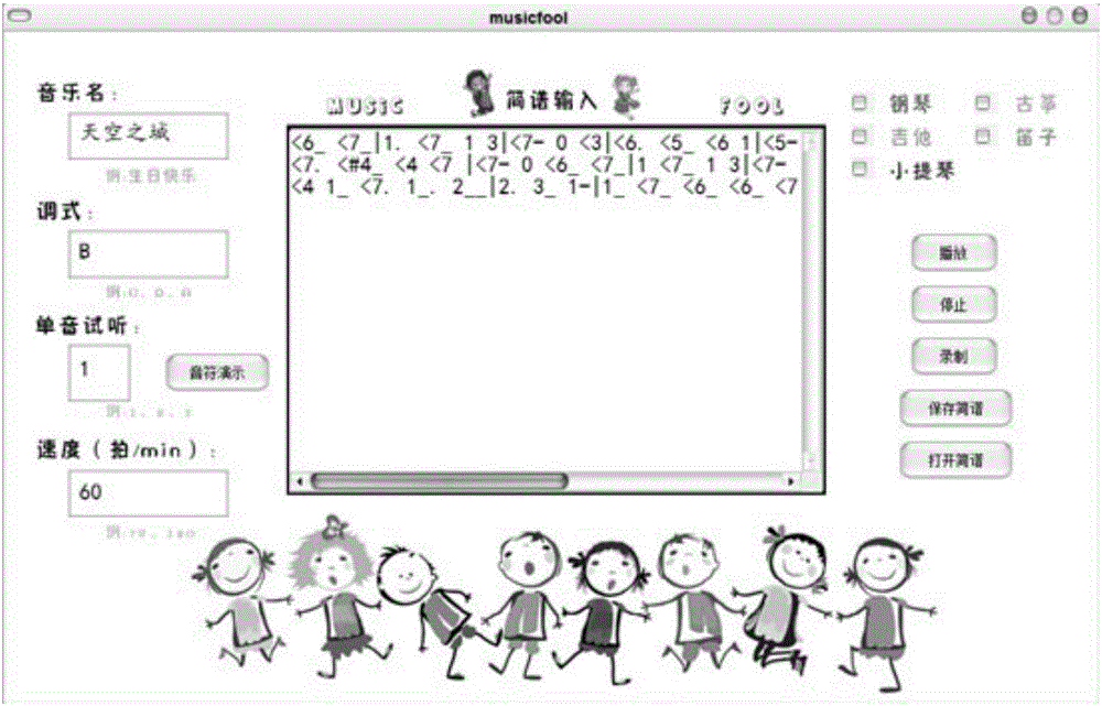 Algorithm for rapidly playing musical instrument through software