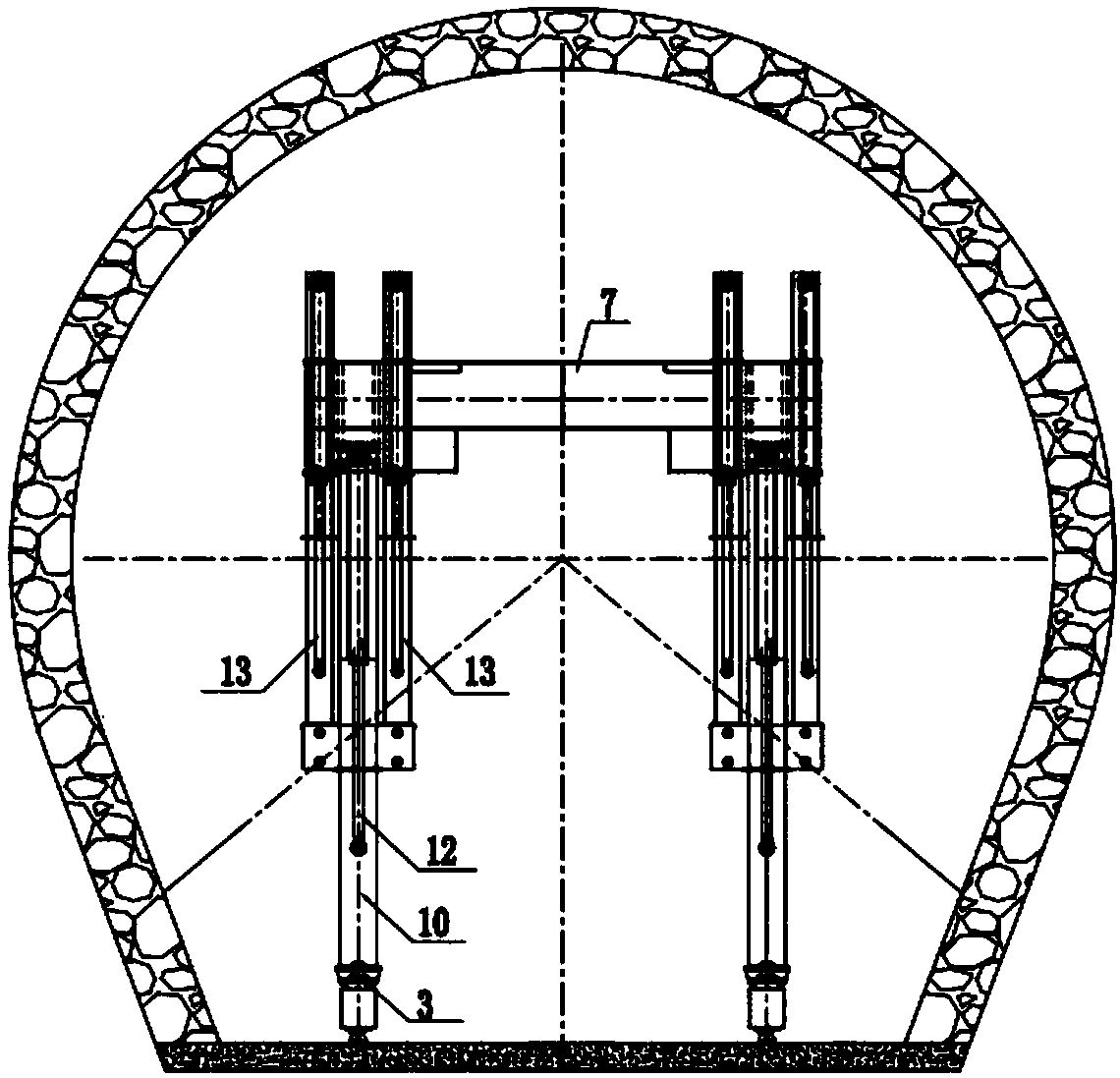 Changeable type extending-retracting transverse-movement reinforcing steel bar trolley