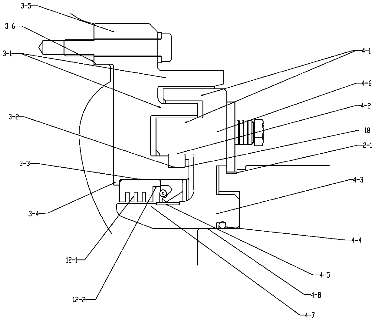 Hub reduction gear combined sealing structure