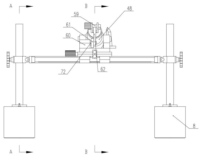 Straddle type handheld welding gun auxiliary stabilizing device based on magnetic and gas dual adsorption