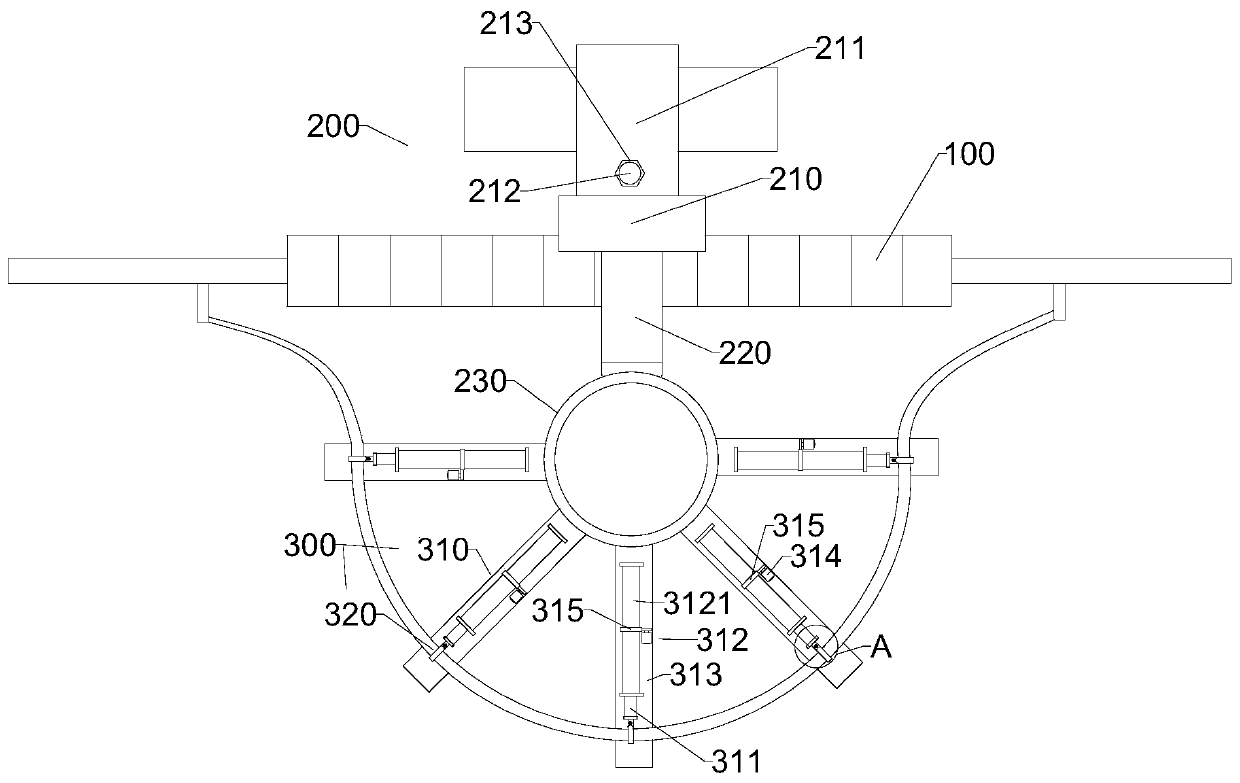 Transmission line drainage line windproof device