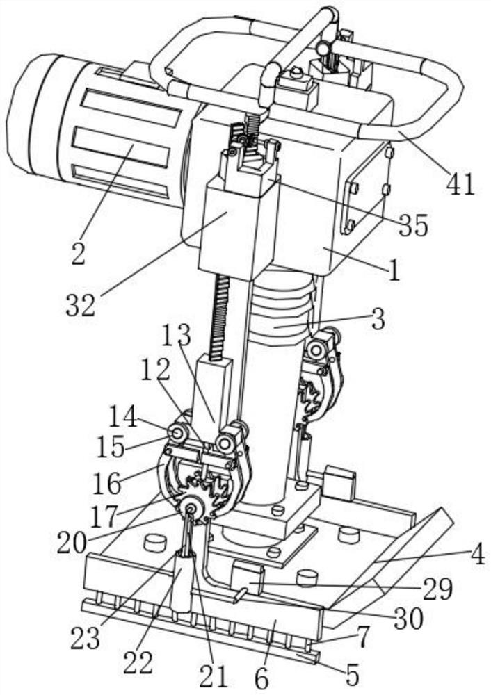 Automatic efficient building earth ramming device