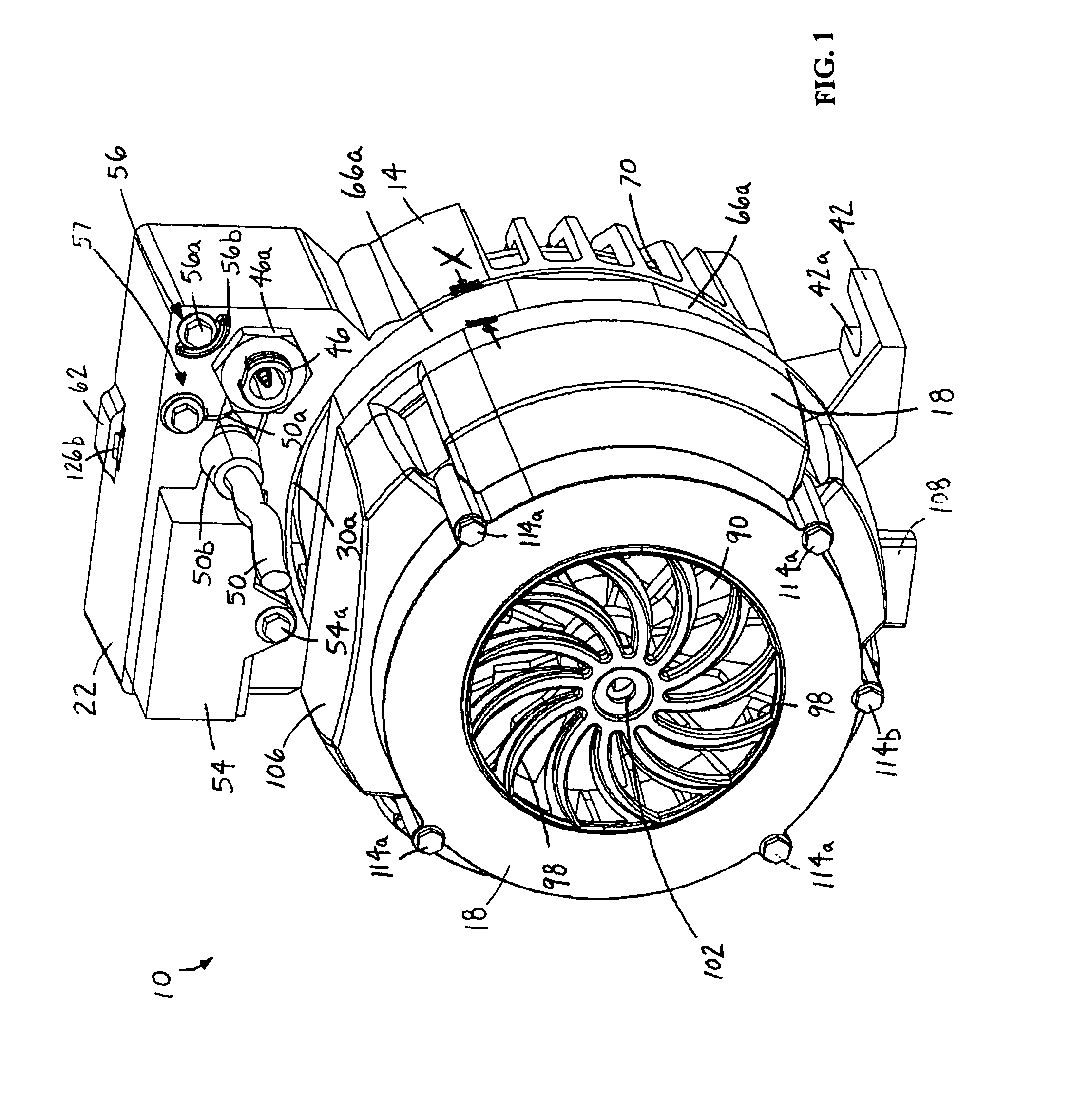 Electric motor for hydromassage bathtubs