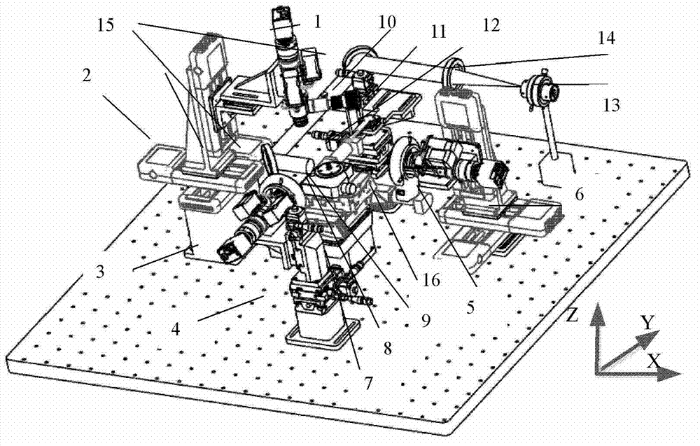 Device for detecting micro-devices on line during assembly based on micro-vision