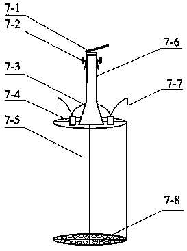 Experimental device for measuring stratified flux of greenhouse gases in rice field drainage ditch, and method thereof