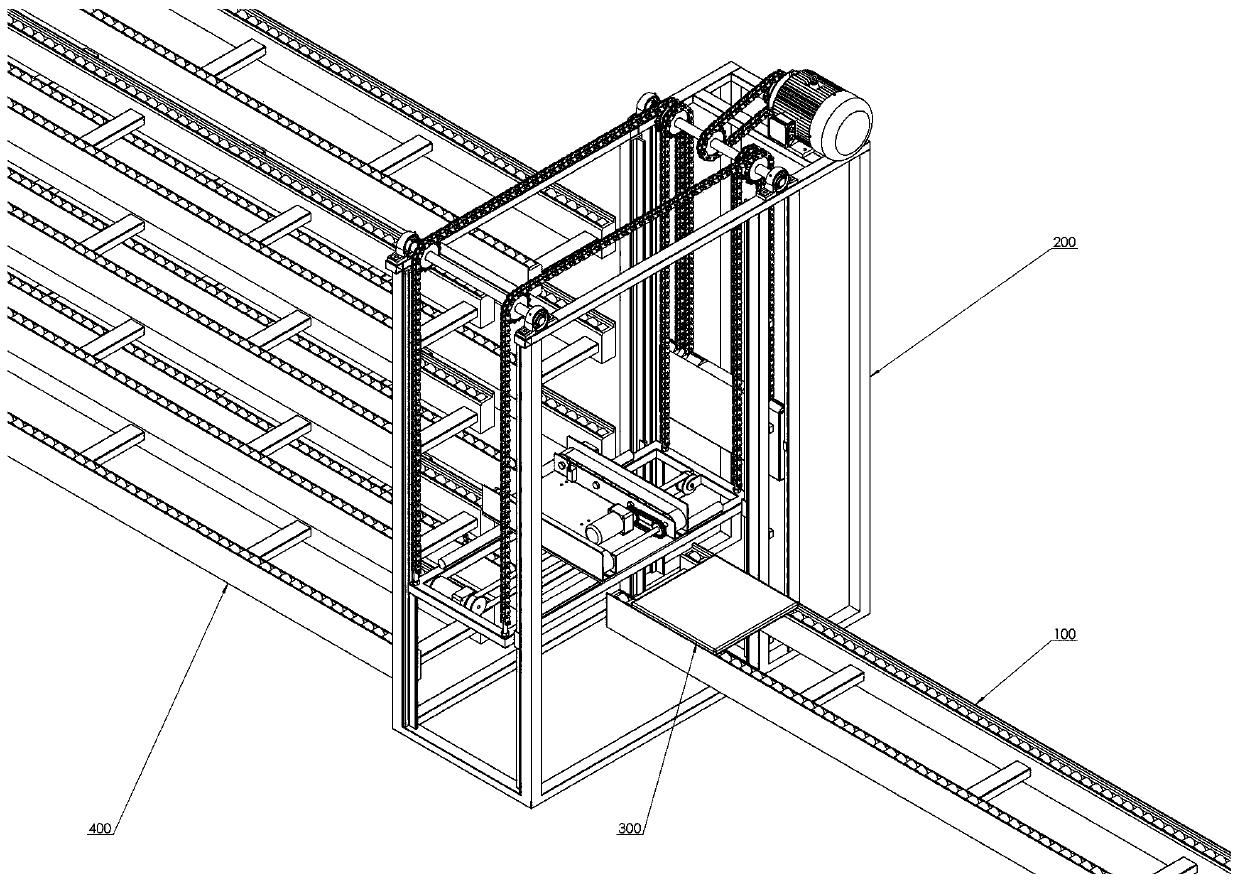 A lifting and horizontal transfer machine