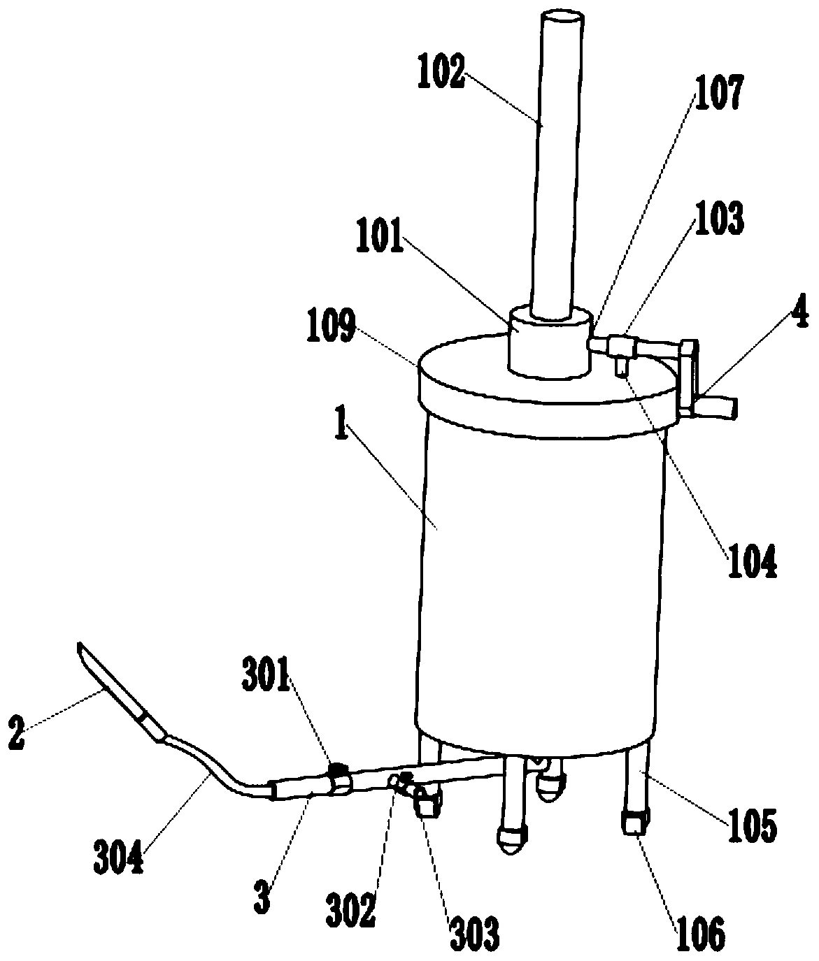 Blood collection device for donkey slaughtering