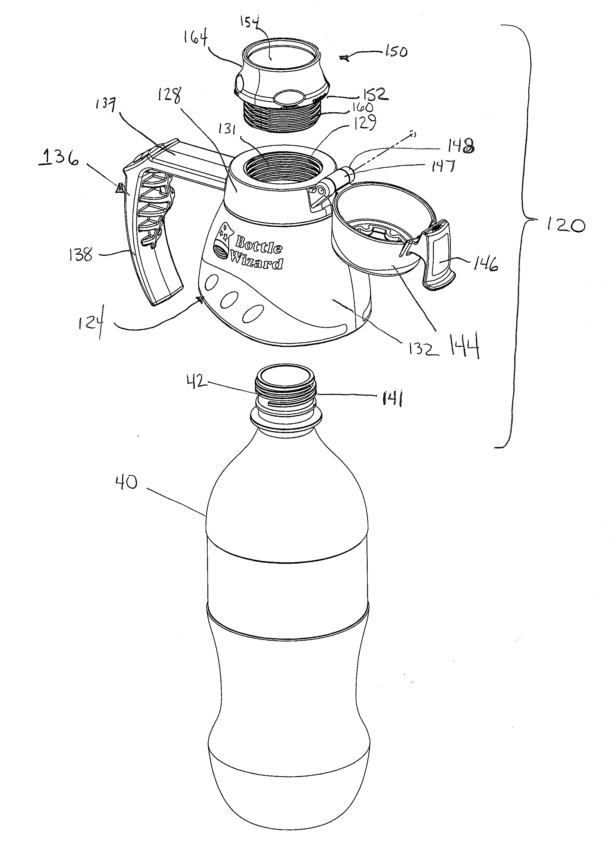 Replaceable bottle cap assembly