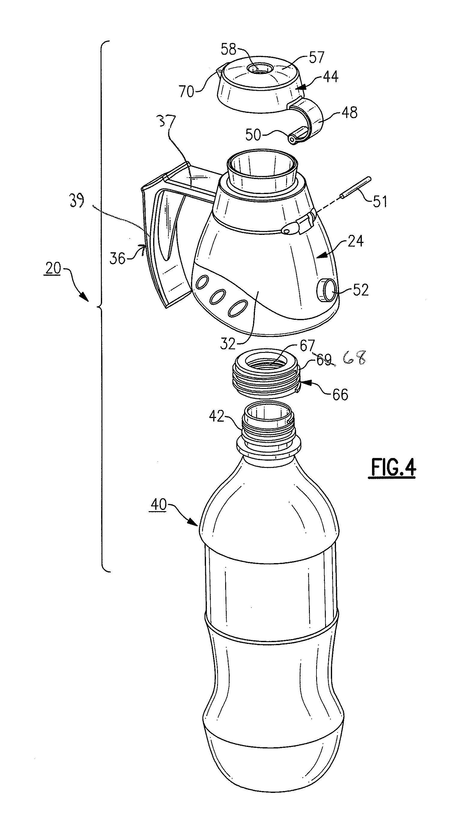 Replaceable bottle cap assembly