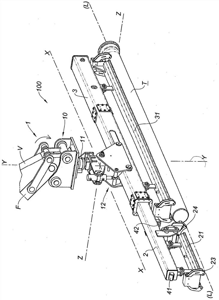 Device for laying mains pipes