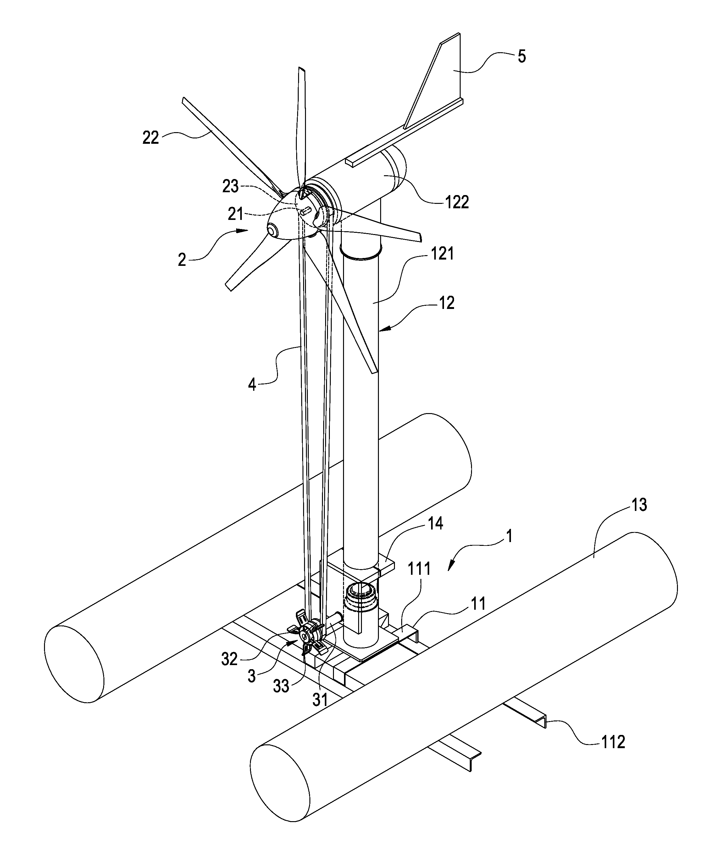 Energy-saving and wind-powered aerator