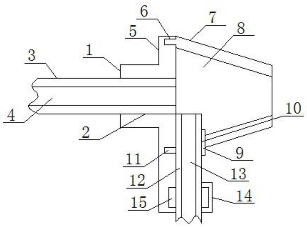 Gas flowing mixing device