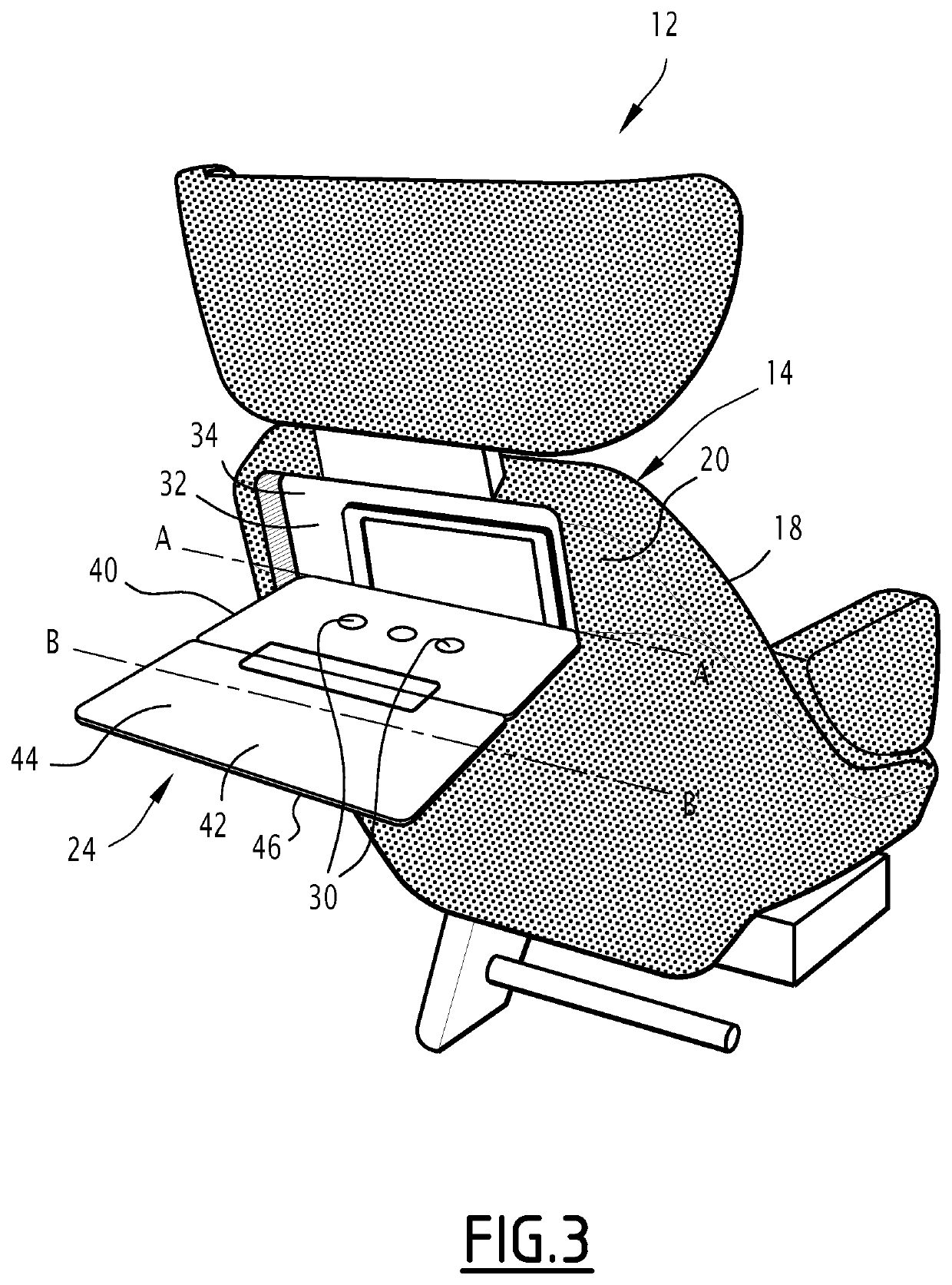 Seat for transport vehicle and associated transport vehicle