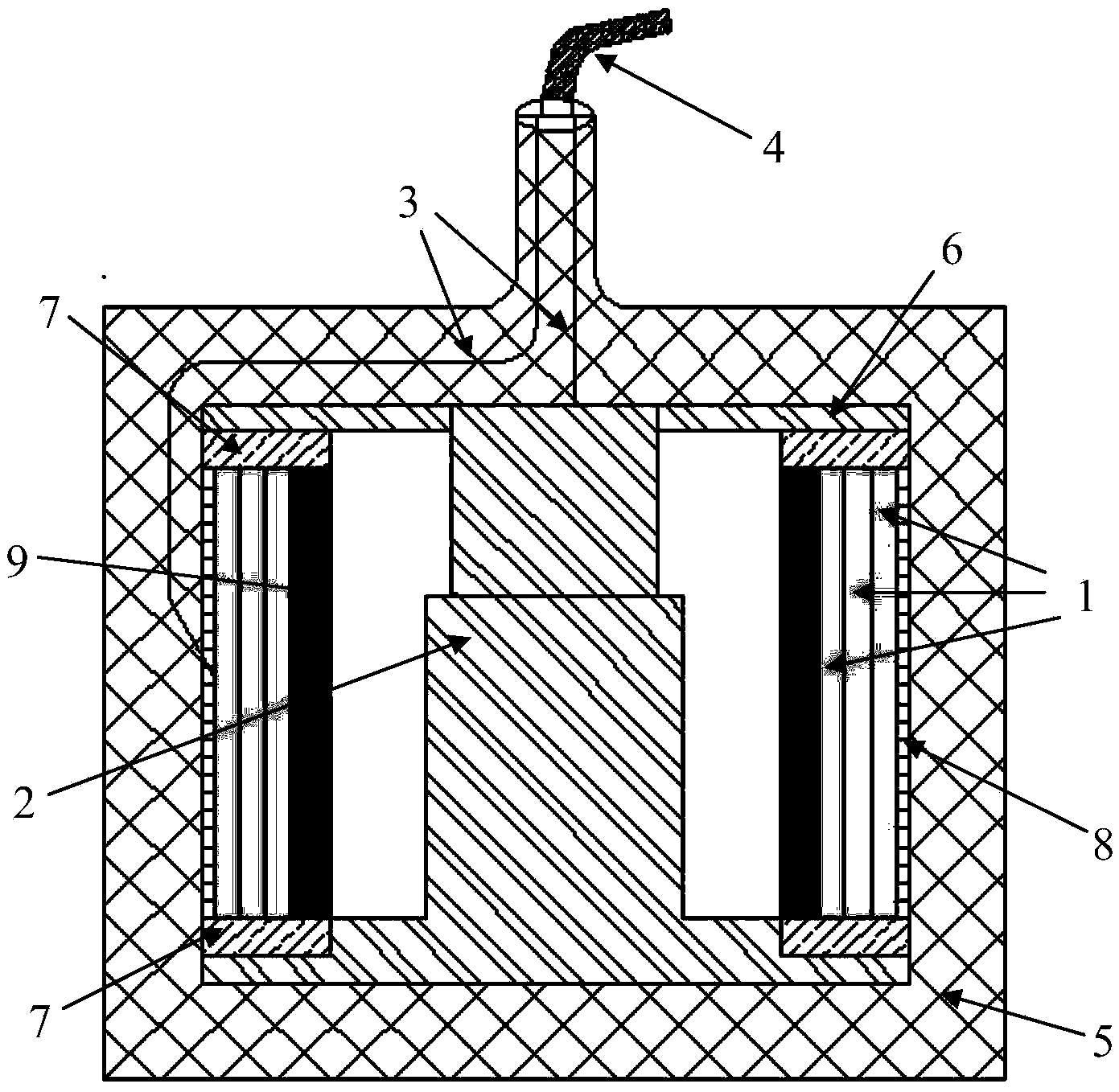 Prestressed stacked piezoelectric round tube transducer