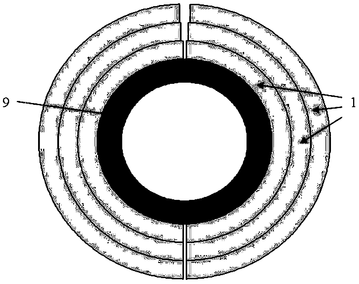 Prestressed stacked piezoelectric round tube transducer