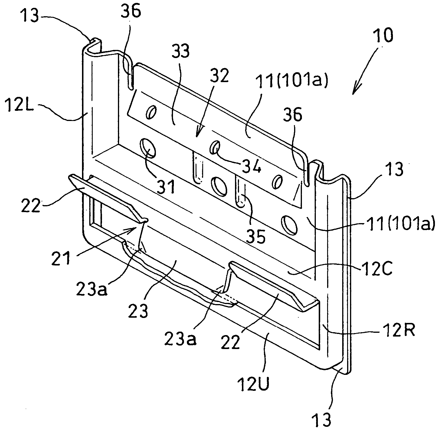 Fastening member and siding boards attachment structure using the fastening member