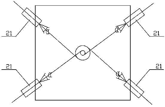 Multi-stage themolysis coupled denitration method using front flow field uniformizing device and device thereof